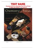 Chemistry in Focus&colon; A Molecular View of Our World &ndash; 5th Edition by Nivaldo J&period; Tro &vert; Complete Exam Bank with Answers