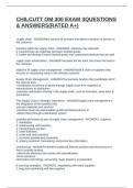 CHILCUTT OM 300 EXAM 3QUESTIONS & ANSWERS&lpar;RATED A&plus;&rpar;