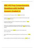 NBC-HIS Prep Comprehensive Questions with Verified Answers Graded A&plus;