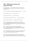  MKT 3000 Exam queries and answered 100