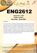 ENG2612 Assignment 1 &lpar;COMPLETE ANSWERS&rpar; 2026 - DUE 15 April 2026