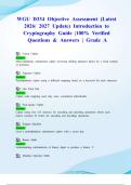 WGU D334 Objective Assessment &lpar;Latest 2026&sol; 2027 Update&rpar; Introduction to Cryptography Guide &vert;100&percnt; Verified Questions & Answers &vert; Grade A