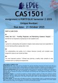 CAS1501 Assignment 6 PORTFOLIO (ANSWERS) Semester 2 2025 - DISTINCTION GUARANTEED