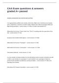 CAA Exam questions & answers graded A&plus; passed