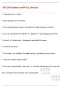 BIO 260&colon; Bacteria and Virus Genetics Questions with 100&percnt; Correct Answers &vert; Verified &vert; Latest Update 