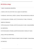BIO 260-Sex Linkage Questions with 100&percnt; Correct Answers &vert; Verified &vert; Latest Update 