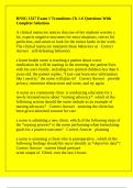 RNSG 1327 Exam 1 Transitions Ch 1-6 Questions With Complete Solutions
