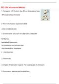 BIO 260- Mitosis and Meiosis Questions with 100&percnt; Correct Answers &vert; Verified &vert; Latest Update 