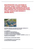 WASTEWATER COLLECTIONS III   &lbrack;ACTUAL EXAM &rsqb; LATEST VERSION  &lbrack;QUESTIONS AND ANSWERS&rsqb; DETAILED  AND VERIFIED FOR GUARANTEED PASS-  LATEST UPDATE 2025 GRADED A  &lpar;BRAND NEW&excl;&excl;&rpar;