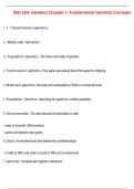 BIO 260- Genetics Chapter 1&colon; Fundamental Genetics Concepts Questions with 100&percnt; Correct Answers &vert; Verified &vert; Latest Update 
