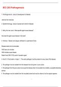 BIO 260 Pathogenesis Questions with 100&percnt; Correct Answers &vert; Verified &vert; Latest Update