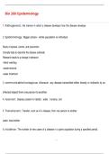 Bio 260 Epidemiology  Questions with 100&percnt; Correct Answers &vert; Verified &vert; Latest Update