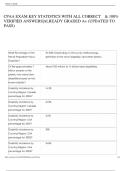 CPAA EXAM KEY STATISTICS WITH ALL CORRECT    & 100&percnt; VERIFIED ANSWERS&vert;ALREADY GRADED A&plus; &lpar;UPDATED TO PASS&rpar;