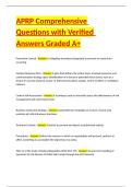 APRP Comprehensive Questions with Verified Answers Graded A&plus;