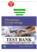 Test Bank for Human Learning&comma; 8th Edition by Jeanne Ormrod &vert; Verified and Complete Questions with Answers