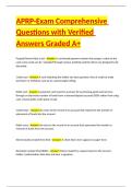 APRP-Exam Comprehensive Questions with Verified Answers Graded A&plus;