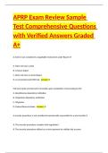 APRP Exam Review Sample Test Comprehensive Questions and Verified Answers Graded A&plus;