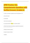 APRP Practice Test Comprehensive Questions with Verified Answers Graded A&plus;