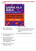 USPA Section 11&period;1 Exam Questions & Answers &lpar;Updated Guide&rpar;