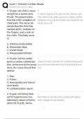 Pediatric Nursing Exam 1 &sol; Cardiac Disorders &sol; 2025 Update &sol; NCLEX & ATI Practice Test Bank with Answers & Rationales