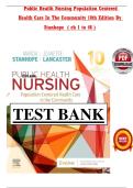 Public Health Nursing&colon; Population-Centered Health Care in the Community 10th Edition &lpar;Stanhope&rpar; &vert; Complete Study Guide &lpar;Chapters 1&ndash;46&rpar;