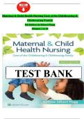 Test Bank for Maternal & Child Health Nursing&colon; Care of the Childbearing & Childrearing Family&comma; 9th Edition by Adele Pillitteri &vert; Complete Verified Edition