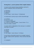 Nursing theory - practice questions With Complete Solutions