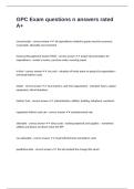 GPC Exam questions n answers rated A&plus;