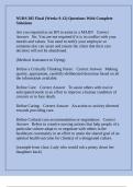 NURS 385 Final &lpar;Weeks 9-12&rpar; Questions With Complete Solutions