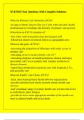 NURS385 Final Questions With Complete Solutions
