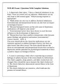 NUR 405 Exam 1 Questions With Complete Solutions