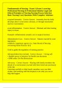Fundamentals of Nursing - Exam 1 &lpar;Exam 1 covering&colon; Professional Nursing & Professional Identity Legal and Ethical Principles of Nursing Nursing Process Infection Basic Nursing Care&rpar; Questions With Complete  Solutions