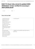 EMD V14 Exam fully solved & updated 2025-2026&lpar;latest version verified for accuracy&rpar; &vert; 20242025Latest&excl;&excl;