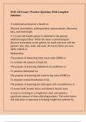 NUR 216 Exam 1 Practice Questions With Complete Solutions