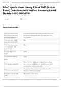 BSAC sports diver theory EXAM 2025 &lpar;Actual Exam&rpar; Questions with verified Answers &lpar;Latest Update 2025&rpar; UPDATE&excl;&excl;