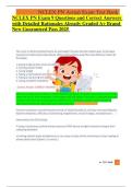 NCLEX PN Exam 9 Questions and Correct Answers with Detailed Rationales Already Graded A&plus; Brand New Guaranteed Pass 2025 