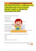NPS PHLEBOTOMY Certification Test 1 Questions and Correct Answers Already Graded A&plus; Brand New Guaranteed Pass 2025 