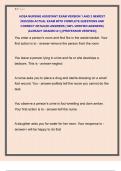 HOSA NURSING ASSISTANT EXAM VERSION 1 AND 2 NEWEST  2025&sol;2026 ACTUAL EXAM WITH COMPLETE QUESTIONS AND  CORRECT DETAILED ANSWERS &lpar;100&percnt; VERIFIED ANSWERS&rpar;  &vert;ALREADY GRADED A&plus;&vert; &vert;&vert;PROFESSOR VERIFIED&vert;&vert; 
