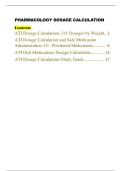 Dosage Calculation Bank 4 Exam Bundle &vert; Complete Nursing & Pharmacology Practice Questions with Verified Answers