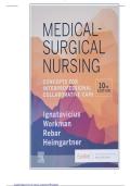 TEST BANK&colon; MEDICAL-SURGICAL NURSING&colon; CONCEPTS FOR INTERPROFESSIONAL COLLABORATIVE CARE 10TH EDITION BY DONNA D&period; IGNATAVICIUS