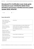 Storyboard Pro Certification exam study guide Most Recent exam COMPLETE &lpar;2025&rpar; EXAM Questions and Answers &lpar;Verified Answers&rpar; &lpar;Latest Update 2025&rpar; UPDATE&excl;&excl;