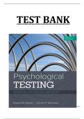 Full Test Bank &ndash; Psychological Testing&colon; Principles&comma; Applications&comma; and Issues&comma; 9th Edition by Kaplan & Saccuzzo