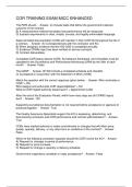 COR TRAINING EXAM MICC ENHANCED