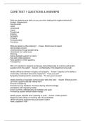  CORE TEST 1 QUESTIONS & ANSWERS