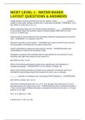 NICET LEVEL 1 - WATER BASED LAYOUT QUESTIONS & ANSWERS