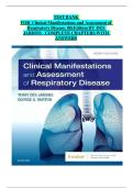 Test Bank for Clinical Manifestations and Assessment of Respiratory Disease &ndash; 8th Edition by Des Jardins &vert; Complete Chapters with Answers and Rationales