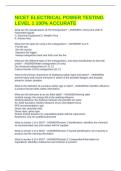 NICET ELECTRICAL POWER TESTING LEVEL 1 100&percnt; ACCURATE