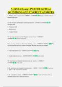 AUXSEA Exam UPDATED ACTUAL  QUESTIONS AND CORRECT ANSWERS