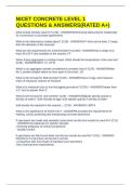 NICET CONCRETE LEVEL 1 QUESTIONS & ANSWERS&lpar;RATED A&plus;&rpar;