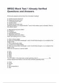 MRSO Mock Test 1 Already Verified Questions and Answers